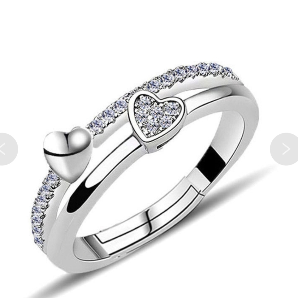 Dainty Sterling Silver Heart Ring